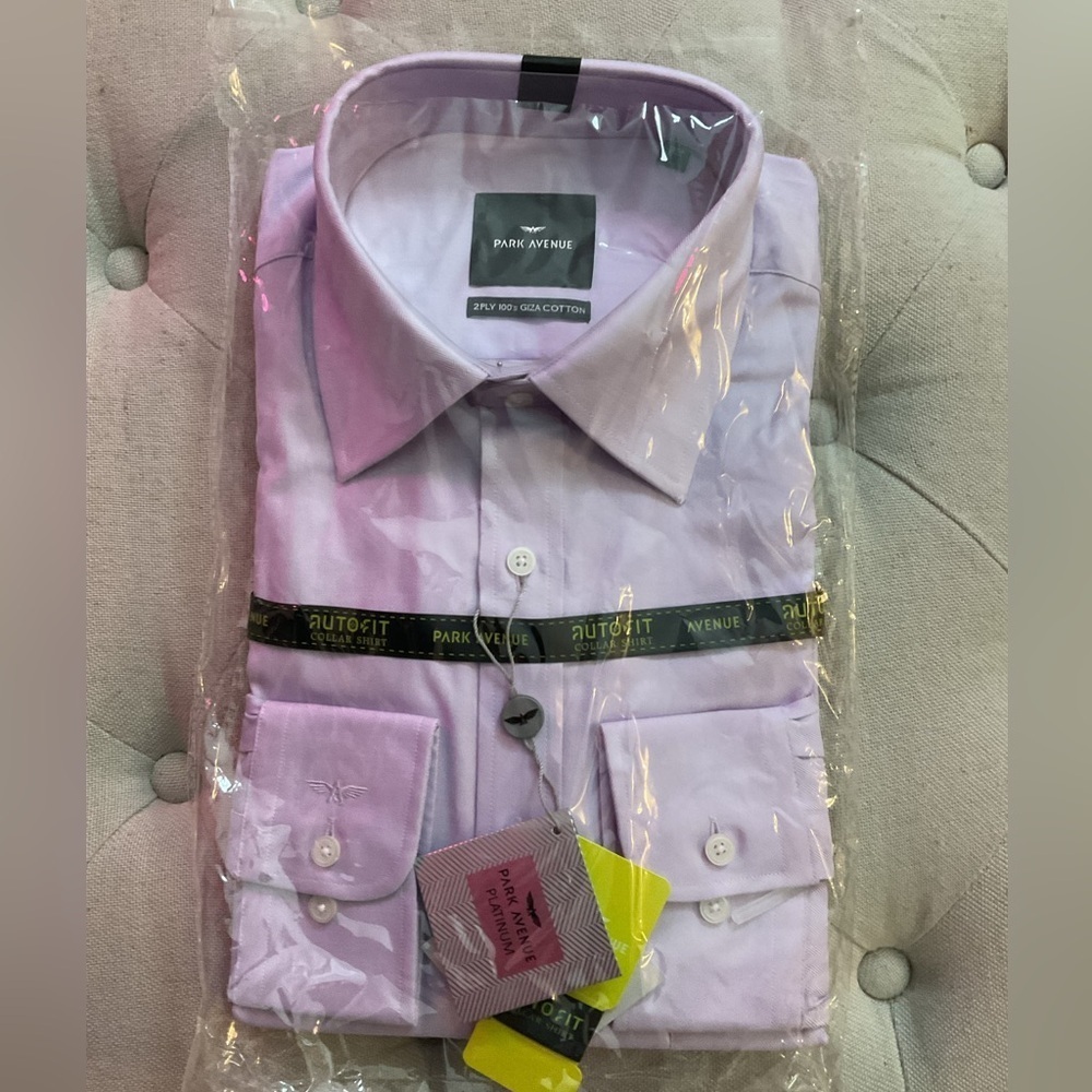 PARK Avenue Men's Lavender Dress Shirt. CUELLO 39 cm - Picture 6 of 8